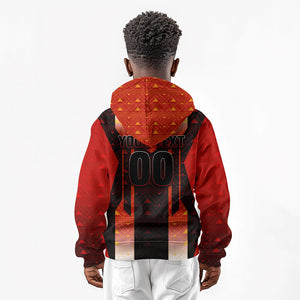 Personalized Egypt Soccer Sobek Crocodile Mascot Kid Hoodie Pharaoh Mascot Egyptian Hieroglyphic