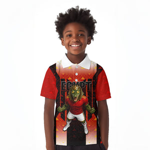 Personalized Egypt Soccer Sobek Crocodile Mascot Kid Polo Shirt Pharaoh Mascot Egyptian Hieroglyphic
