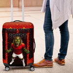 Personalized Egypt Soccer Sobek Crocodile Mascot Luggage Cover Pharaoh Mascot Egyptian Hieroglyphic
