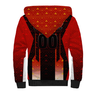 Personalized Egypt Soccer Sobek Crocodile Mascot Sherpa Hoodie Pharaoh Mascot Egyptian Hieroglyphic