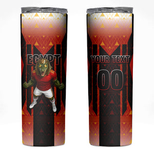 Personalized Egypt Soccer Sobek Crocodile Mascot Skinny Tumbler Pharaoh Mascot Egyptian Hieroglyphic