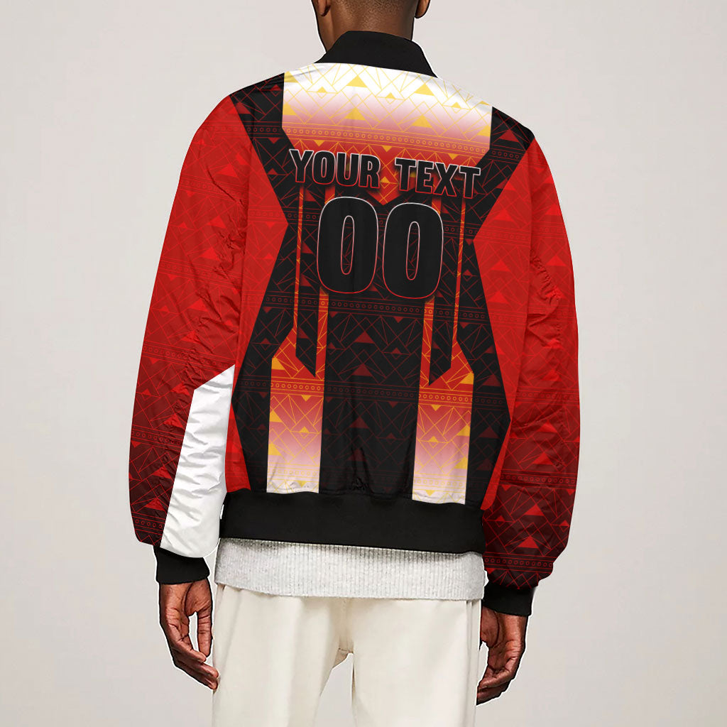 Personalized Egypt Soccer Sobek Crocodile Mascot Sleeve Zip Bomber Jacket Pharaoh Mascot Egyptian Hieroglyphic
