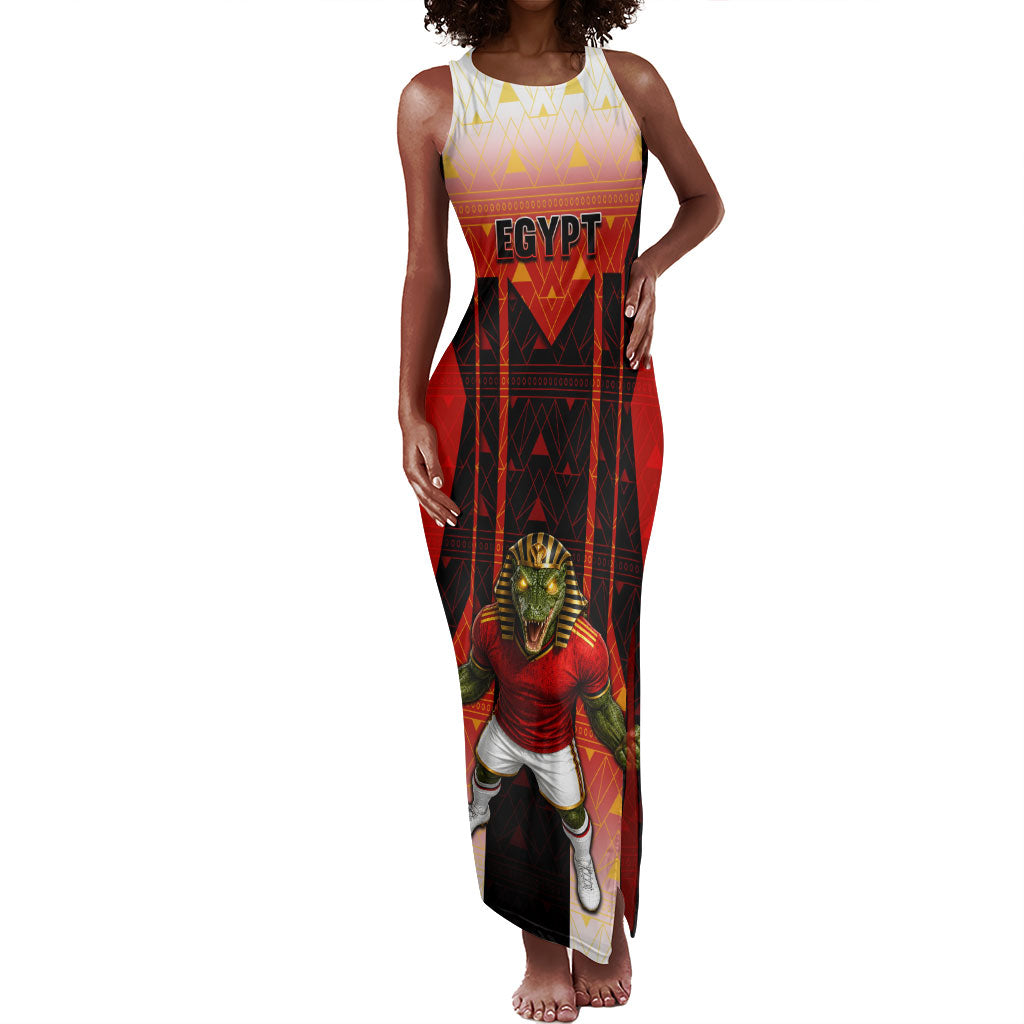 Personalized Egypt Soccer Sobek Crocodile Mascot Tank Maxi Dress Pharaoh Mascot Egyptian Hieroglyphic