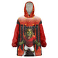 Personalized Egypt Soccer Sobek Crocodile Mascot Wearable Blanket Hoodie Pharaoh Mascot Egyptian Hieroglyphic