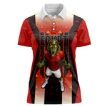 Personalized Egypt Soccer Sobek Crocodile Mascot Women Polo Shirt Pharaoh Mascot Egyptian Hieroglyphic
