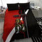 Personalized Egypt Soccer Sobek Crocodile Mascot Bedding Set Ancient Egyptian Hieroglyphic Stripe