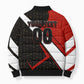 Personalized Egypt Soccer Sobek Crocodile Mascot Bomber Puffer Jacket Ancient Egyptian Hieroglyphic Stripe