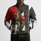 Personalized Egypt Soccer Sobek Crocodile Mascot Bomber Puffer Jacket Ancient Egyptian Hieroglyphic Stripe