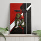 Personalized Egypt Soccer Sobek Crocodile Mascot Canvas Wall Art Ancient Egyptian Hieroglyphic Stripe