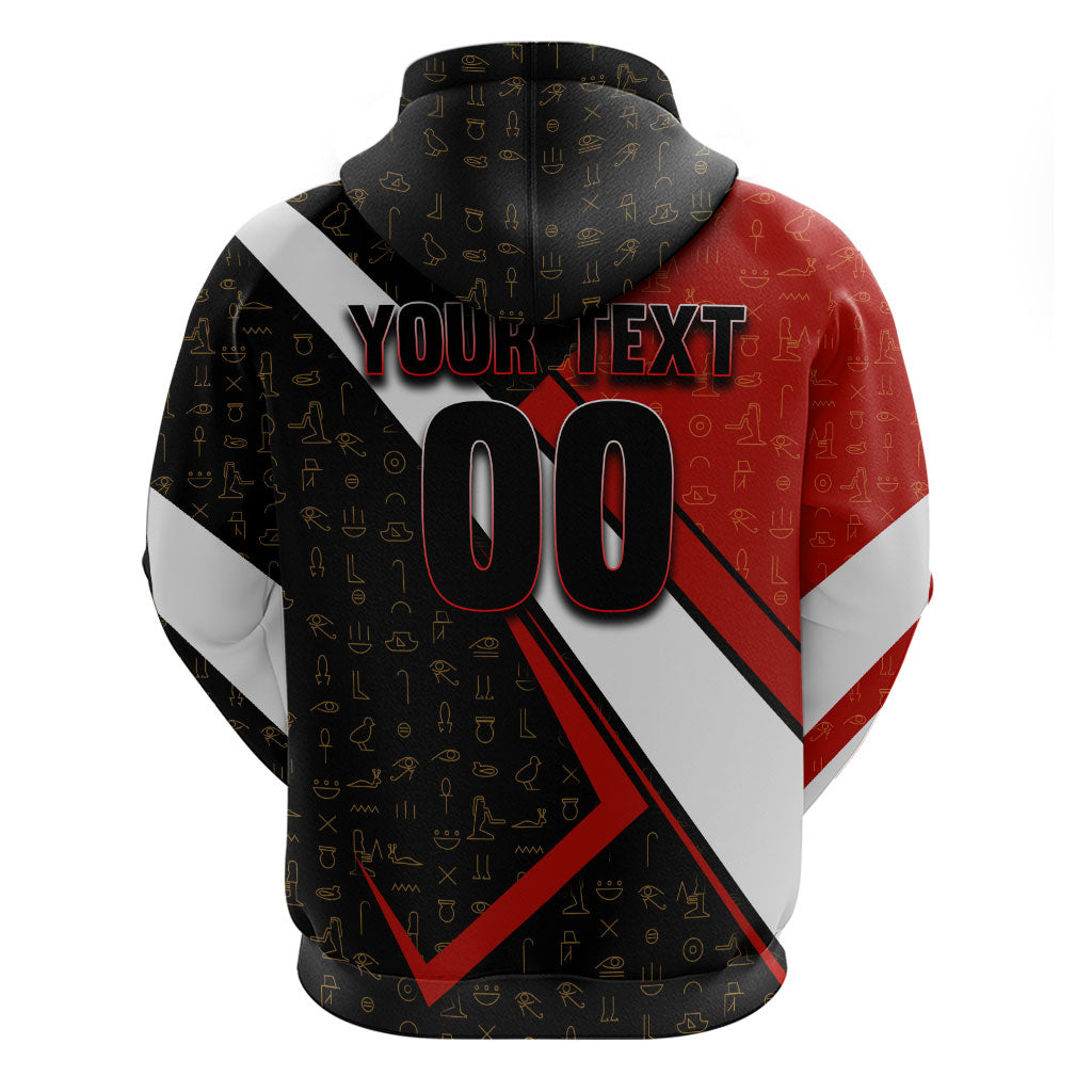 Personalized Egypt Soccer Sobek Crocodile Mascot Hoodie Ancient Egyptian Hieroglyphic Stripe