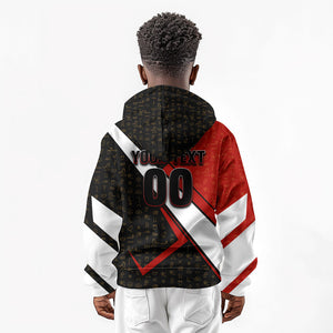 Personalized Egypt Soccer Sobek Crocodile Mascot Kid Hoodie Ancient Egyptian Hieroglyphic Stripe