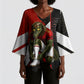 Personalized Egypt Soccer Sobek Crocodile Mascot Kimono Sleeve Blouse Ancient Egyptian Hieroglyphic Stripe