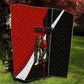 Personalized Egypt Soccer Sobek Crocodile Mascot Quilt Ancient Egyptian Hieroglyphic Stripe