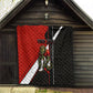 Personalized Egypt Soccer Sobek Crocodile Mascot Quilt Ancient Egyptian Hieroglyphic Stripe