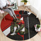 Personalized Egypt Soccer Sobek Crocodile Mascot Round Carpet Ancient Egyptian Hieroglyphic Stripe