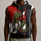 Personalized Egypt Soccer Sobek Crocodile Mascot Sleeveless Hoodie Ancient Egyptian Hieroglyphic Stripe