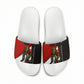 Personalized Egypt Soccer Sobek Crocodile Mascot Slide Sandals Ancient Egyptian Hieroglyphic Stripe