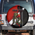 Personalized Egypt Soccer Sobek Crocodile Mascot Spare Tire Cover Ancient Egyptian Hieroglyphic Stripe