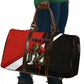 Personalized Egypt Soccer Sobek Crocodile Mascot Travel Bag Ancient Egyptian Hieroglyphic Stripe