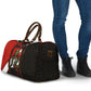 Personalized Egypt Soccer Sobek Crocodile Mascot Travel Bag Ancient Egyptian Hieroglyphic Stripe