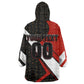 Personalized Egypt Soccer Sobek Crocodile Mascot Wearable Blanket Hoodie Ancient Egyptian Hieroglyphic Stripe