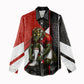 Personalized Egypt Soccer Sobek Crocodile Mascot Women Casual Shirt Ancient Egyptian Hieroglyphic Stripe