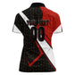 Personalized Egypt Soccer Sobek Crocodile Mascot Women Polo Shirt Ancient Egyptian Hieroglyphic Stripe