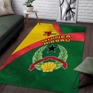 Guinea Bissau Area Rug Green Yellow Red Swirl - African Pride