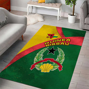 Guinea Bissau Area Rug Green Yellow Red Swirl - African Pride