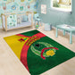 Guinea Bissau Area Rug Green Yellow Red Swirl - African Pride
