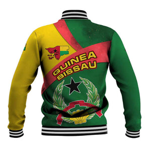 Guinea Bissau Baseball Jacket Green Yellow Red Swirl - African Pride