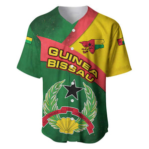 Guinea Bissau Baseball Jersey Green Yellow Red Swirl - African Pride