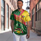 Guinea Bissau Baseball Jersey Green Yellow Red Swirl - African Pride
