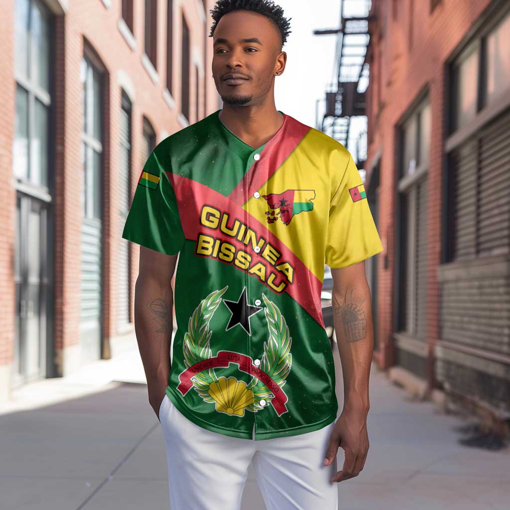 Guinea Bissau Baseball Jersey Green Yellow Red Swirl - African Pride
