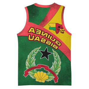 Guinea Bissau Basketball Jersey Green Yellow Red Swirl - African Pride