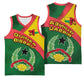 Guinea Bissau Basketball Jersey Green Yellow Red Swirl - African Pride