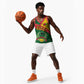 Guinea Bissau Basketball Jersey Green Yellow Red Swirl - African Pride