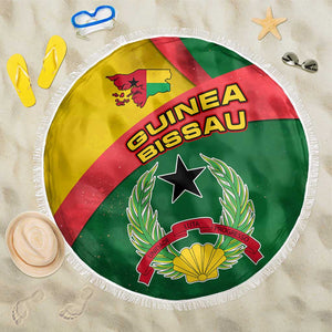 Guinea Bissau Beach Blanket Green Yellow Red Swirl - African Pride