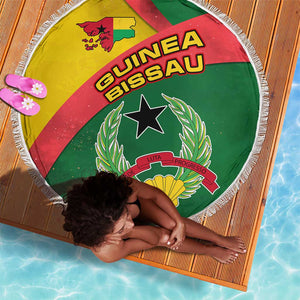 Guinea Bissau Beach Blanket Green Yellow Red Swirl - African Pride