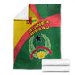 Guinea Bissau Blanket Green Yellow Red Swirl - African Pride
