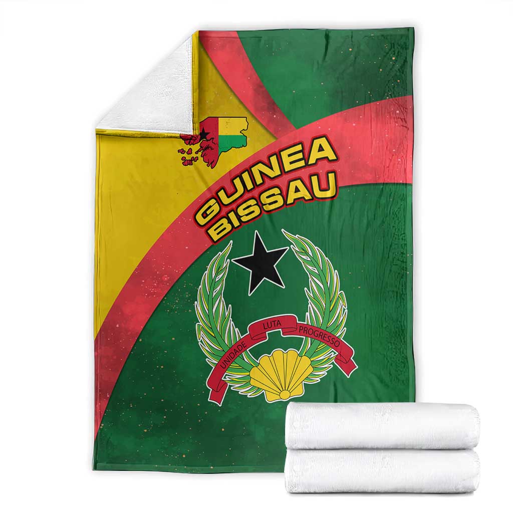 Guinea Bissau Blanket Green Yellow Red Swirl - African Pride