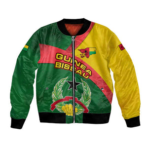 Guinea Bissau Bomber Jacket Green Yellow Red Swirl - African Pride