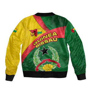 Guinea Bissau Bomber Jacket Green Yellow Red Swirl - African Pride