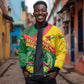 Guinea Bissau Bomber Jacket Green Yellow Red Swirl - African Pride