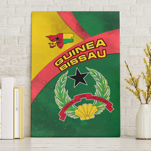 Guinea Bissau Canvas Wall Art Green Yellow Red Swirl - African Pride