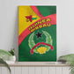 Guinea Bissau Canvas Wall Art Green Yellow Red Swirl - African Pride