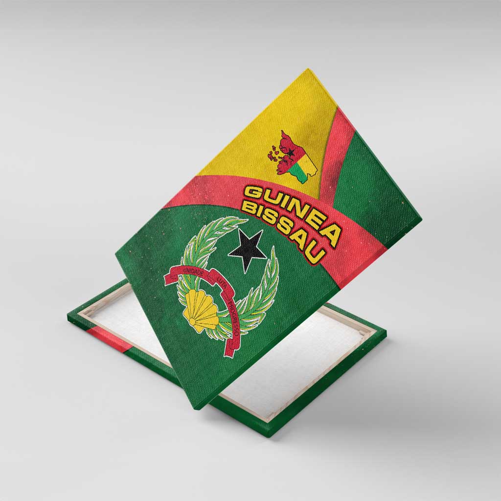 Guinea Bissau Canvas Wall Art Green Yellow Red Swirl - African Pride