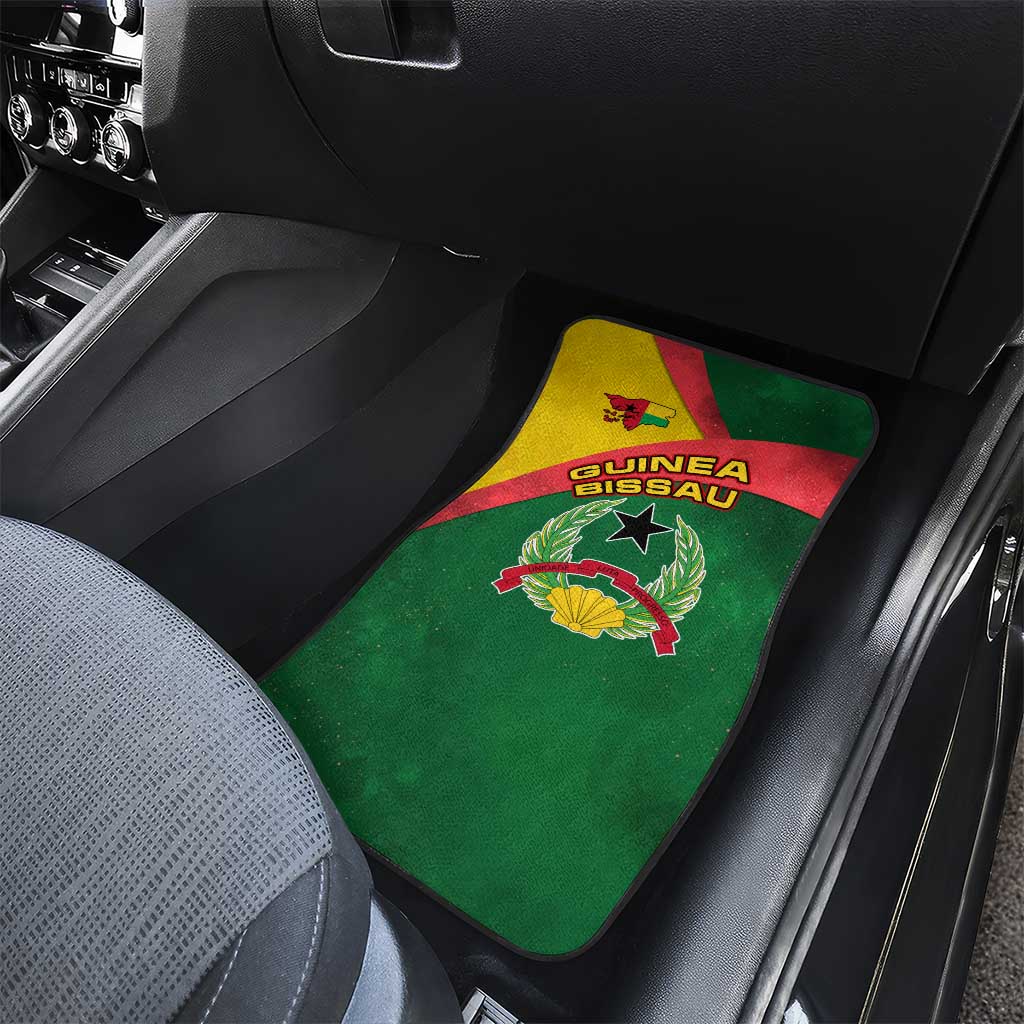 Guinea Bissau Car Mats Green Yellow Red Swirl - African Pride