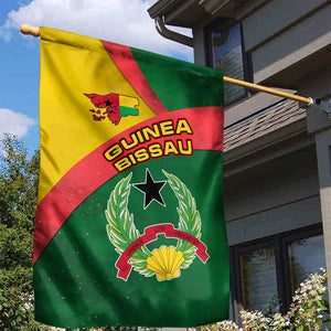 Guinea Bissau Garden Flag Green Yellow Red Swirl - African Pride