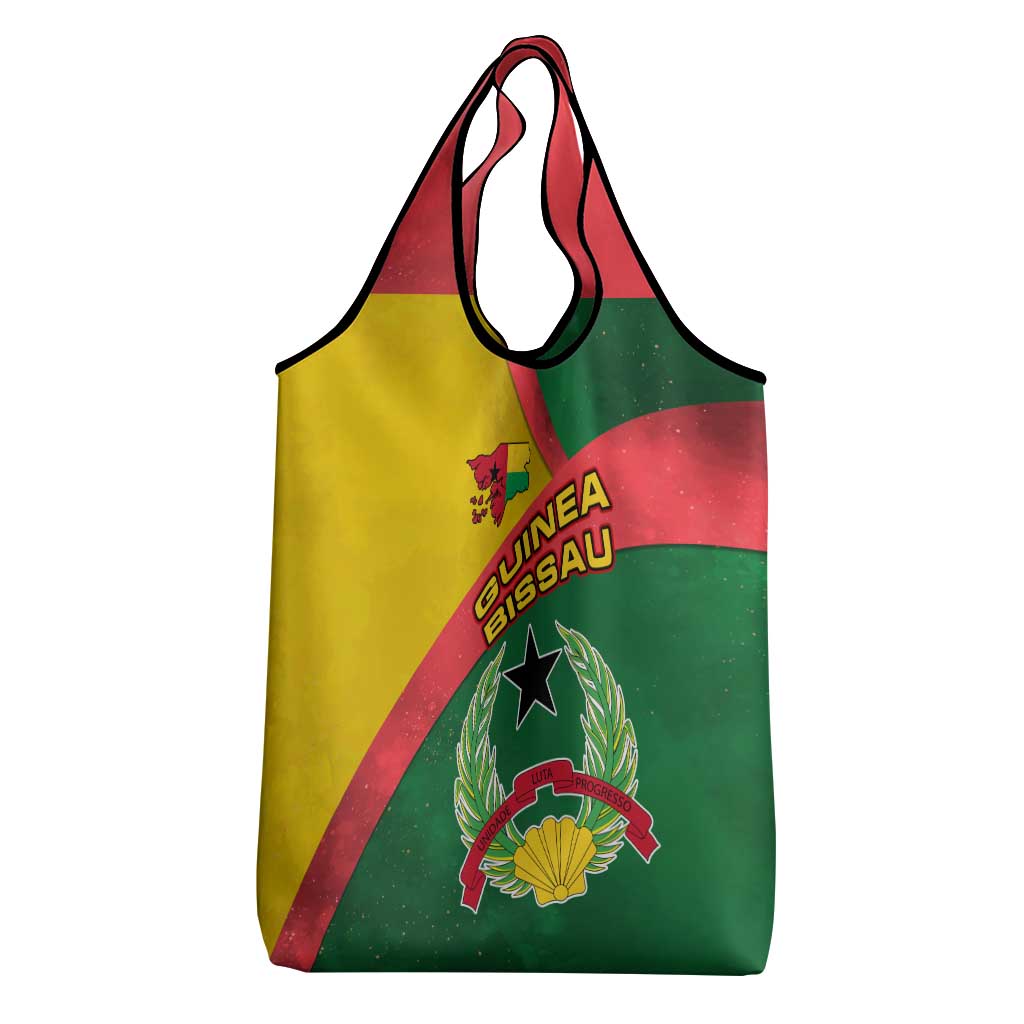 Guinea Bissau Grocery Bag Green Yellow Red Swirl - African Pride